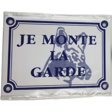 Plaque (Je monte la garde) taille 14 x 10 cm, pour chien. - zolux (1/2)