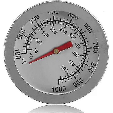 Thermomètre pour barbecue et fumoir en acier inoxydable, échelle de température 50-800 degrés Fahrenheit (10-400/50-350/50-500 degrés Celsius), format A2 (1/4)