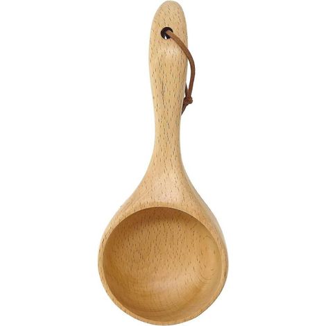 Louche en bois grande capacité, cuillère à eau pour sauna, cuillère de spa, cuillère à sels de bain, cuillère à café (1/5)