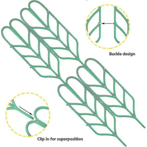 Lot de 6 tuteurs pour plantes d'intérieur, support pour plantes grimpantes, cage à grimper (1/5)