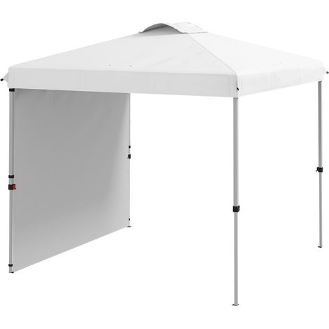 Carpa Plegable Jardín 2,5x2,5 m Anti-UV avec 1 Paroi Latérale et Sacs de Sable Blanc (1/5)