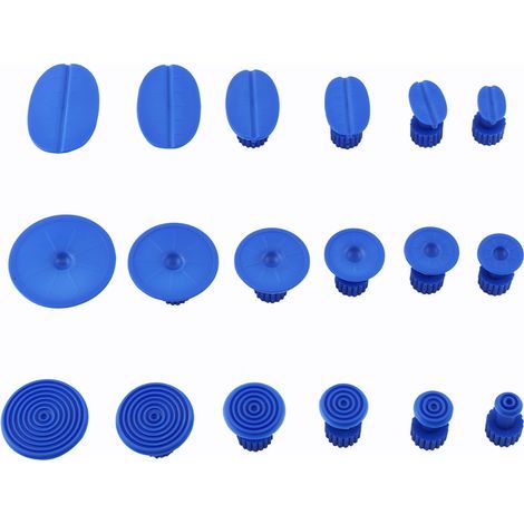 Kit 18 pièces débosselage sans peinture : arracheur à colle et pastilles de tirage (1/5)