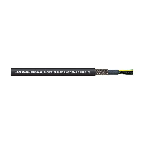 LAPP ÖLFLEX® CLASSIC 110 CY BLACK Câble de commande 4 G 0.75 mm² noir 1121235/1 Marchandise vendue au mètre X78229