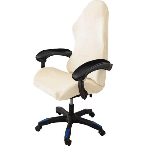 RIVESTIMENTO ELASTICO PER SEDIA DA GAMING IN VELLUTO CREMA (1/5)