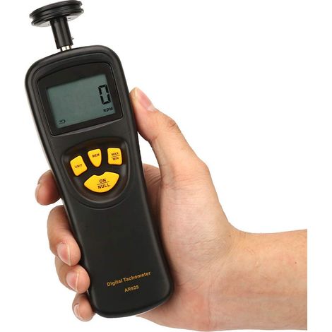 Intelligenter Drehzahlmesser mit Sensor, digital, 0,5–19999 U/min, Foto-Drehzahlmesser mit hintergrundbeleuchtetem LCD-Bildschirm, manueller Drehzahlmesser mit intelligentem Sensor (1/5)