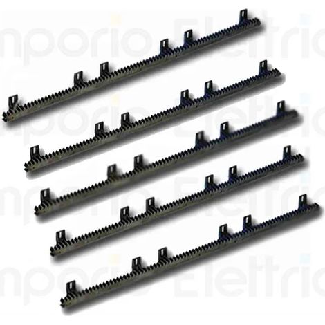 Faac – Crémaillère nylon 30x20 pour portail – Module 4 avec âme en acier – Longueur 5 mètres – Résistante aux chocs et intempéries