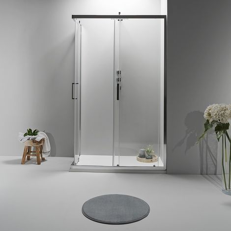 BOX DOCCIA ELITE ANGOLARE 80x80 CM SCORREVOLE TRASPARENTE (1/5)