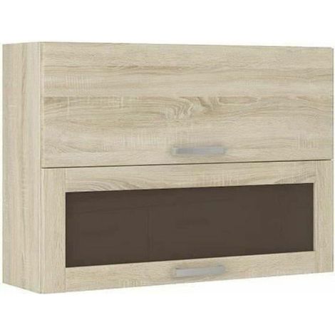 BigBuy LASSEN Hochschrank Küche Sonoma Eiche 80x72 cm