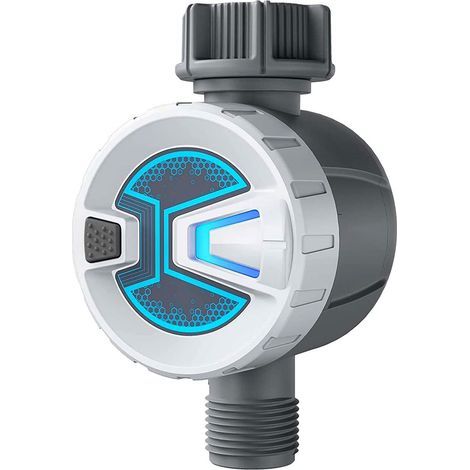 Bluetooth Watering Timer with App, 1min-24h Duration, Timing Function, Mobile Weather, for Garden, Lawn, Gray