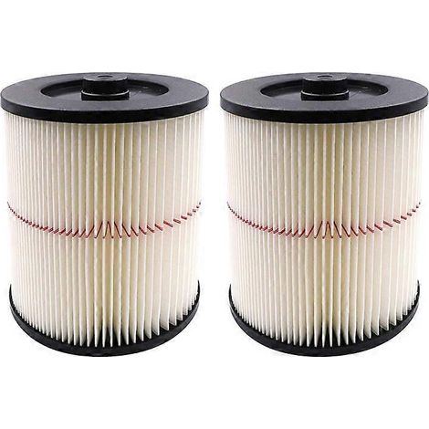 Lot de 2 filtres pour aspirateur Craftsman 17816, filtre de rechange 9-17816 pour aspirateur eau et poussière. Pièces détachées pour aspirateur d'atelier. (1/2)