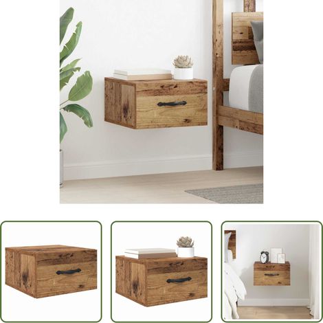 Rangement chambre - Cabinet de chevet Bois ancien 35 x 35 x 20 cm Bois d'ingénierie (1/5)
