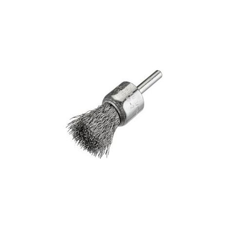 Cepillo pincel acero latonado de alambre ondulado con vástago de 6 mm y filamento de Ø 0.30 mm (30x50) Osborn 8408509044