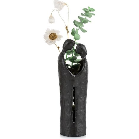 Fer Anniversary Cadeau pour Couple - Noir Metal Couple Sculpture Cadeaux pour Femmes Femme Ami Petite Amie (1/5)