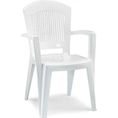 Super Eleganter weißer Outdoor-Sessel aus Harz Scab Design PZ 1