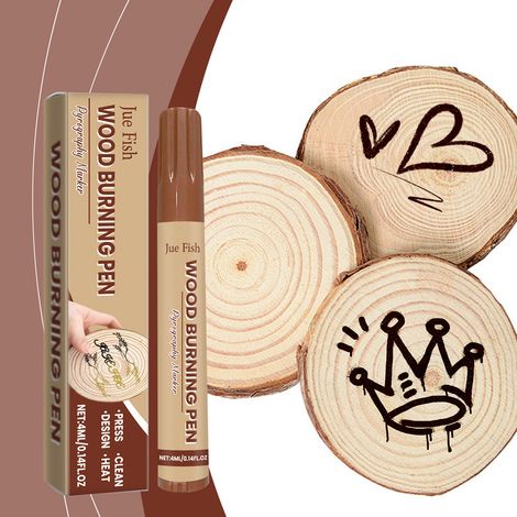 Wood Burning Pyrography Pen - Burning Effect Marker Pen for DIY Wood Burning Marking - 4ml -- BIEMMEDUE (1/5)