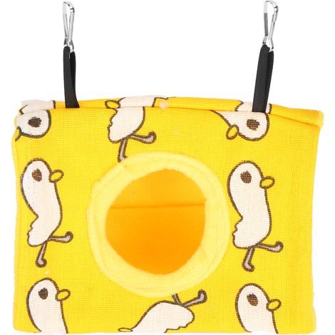 Hamac Perroquets Lit de Couchage Suspendu Oiseaux de Compagnie Maison de Jeu en Flanelle Chaude avec Trou