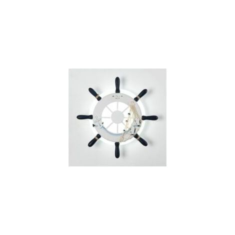 Nautique Marine Gouvernail Plafonnier Applique Pirate Marin Marine Navire Ajuster Navire De Guerre Volant Vitesse Lampe LED Filet De Pêche Corde De Chanvre Décor Pour Enfant Restaurant Ferme Hôt
