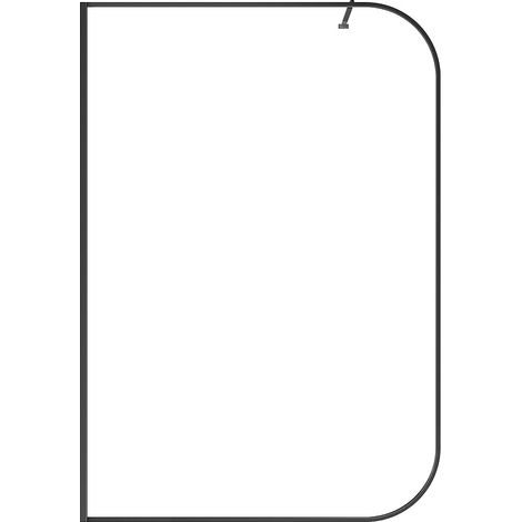 Parete da doccia walk-in curva 140 x 200 cm Nero opaco - DOUYANO (1/2)