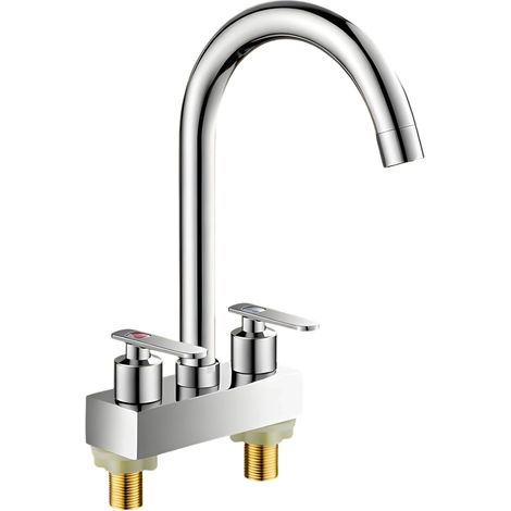 Mitigeur pour vasque, 19,1x10,9x9,9, 10,2 cm, laiton, chromé (1/5)