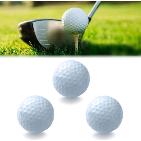 3 palline da golf da allenamento in plastica bianca, palline da golf in schiuma, per allenarsi nei campi da golf, a casa, in ufficio, in giardino, adatte a tutti i golfisti, alta elasticità