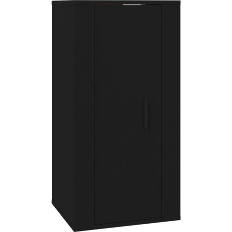 Mobile Porta TV a Parete Nero 40x34,5x80 cm vidaXL
