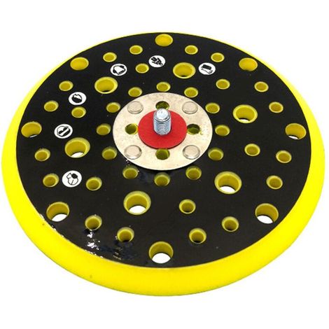 Piastra abrasiva da 150 mm, base di levigatura con 52 fori per Mirka CEROS/DEROS - Piastra abrasiva con filettatura 5/16 per lucidatura professionale