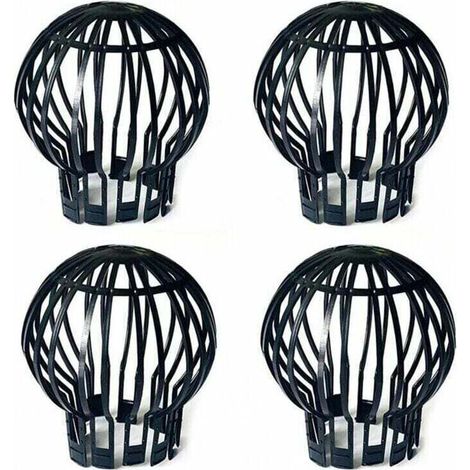 Protections de gouttière en plastique (paquet de 4) - Empêchent les obstructions causées par les feuilles, la mousse, la boue, les débris, les balles et autres débris - Flexibles