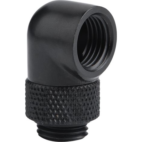 Raccord coudé rotatif à angle de 90° pour refroidissement liquide PC, filetage G1/4, noir (1/5)