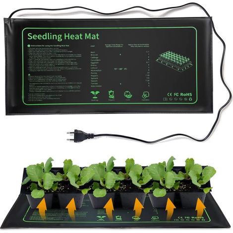 Tapis Chauffant pour Semis Germination, matériel pour Serre et semis IPX7 Imperméable, Nappe Chauffante pour Terrarium Plante, 53 25 cm