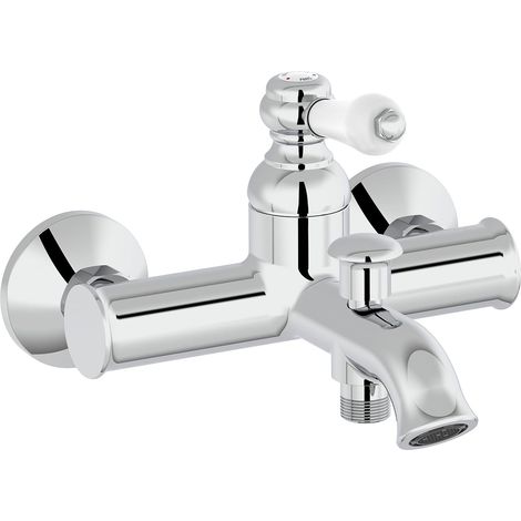 Robinets de douche et de baignoire,Robinets de bain,Mitigeur mécanique de Baignoire chromé Brillant,18.4x14.8x19.5cm (1/3)