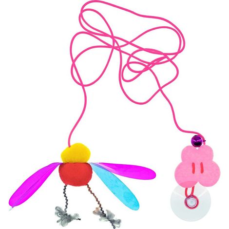 Spring gioco per gatti coccinella rosso 130 cm più 15 cm