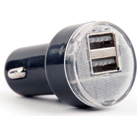 Gembird 2x USB nabíječka do auta 2,1A, černá (1/3)
