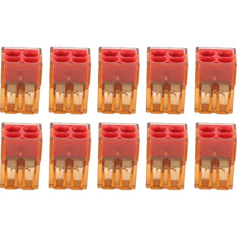 Lot de 10 connecteurs rapides Push Wire 0.75-4.0mm, matériel électrique industriel auxiliaire (PCT604) (1/5)