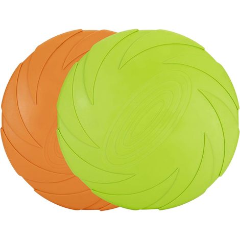 Set mit 2 18 cm großen Frisbeescheiben aus Naturkautschuk für Kinder