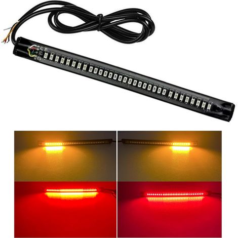 LED Flexible Turn Signal Brake Strip Light and Running Tail Light Front Rear for Motorcycles (1/5)
