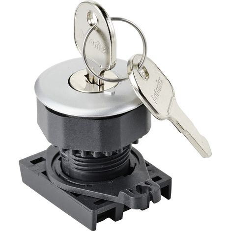 TRU COMPONENTS TC-10343996 S3KF-2FS Schlüsselschalter-Frontelement Schlüssel Silber 1 x 90 ° 1 St. (1/4)