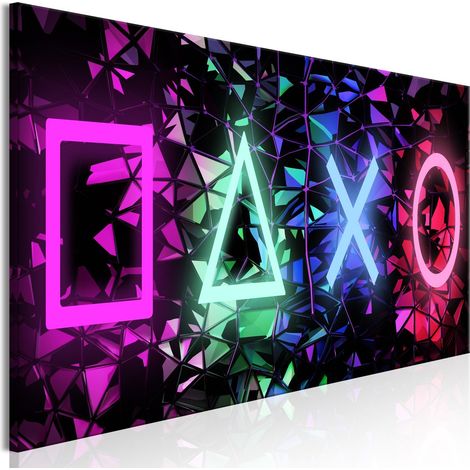 Tableau Fun Symbols (1 Part) Narrow - 150 x 50 cm (1/4)