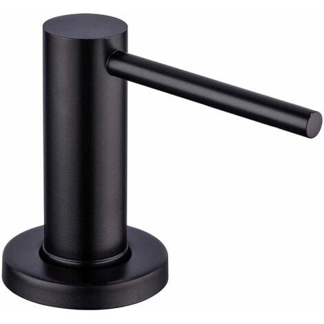 Dispensador de jabón negro de 500 ml para fregadero de cocina