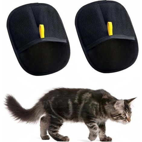 100 Stück Katzenhaarhandschuhe, doppelseitige Tierhaarbürsten, zur Reinigung, Haarentfernung und Fellpflege von Sofas (1/5)
