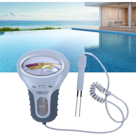 Tragbares 2-in-1-Wasserqualitätsmessgerät: pH-Wert- und Chlorgehaltsmessung (Cl2) für Schwimmbäder und Whirlpools (1/5)