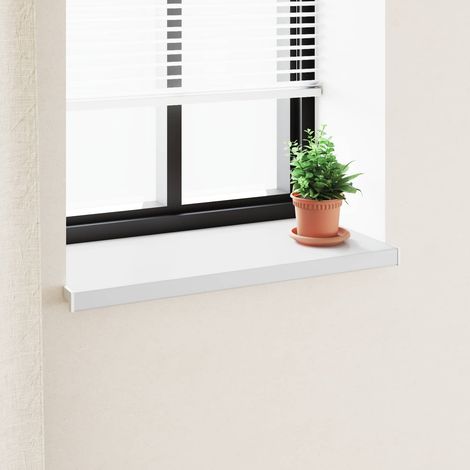 vidaXL Appui de fenêtre Blanc 80 x 45 x 4,5 cm PVC