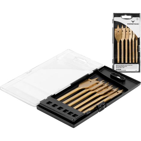 Jeu de 6 forets plats hexagonaux pour bois, 10-25 mm, Vorstahl (1/5)