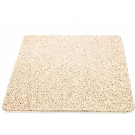 Rutschfeste Duschmatte, 60 x 60 cm, weiche und bequeme Sicherheitsbadematte mit Abflusslöchern, PVC-Luffa-Massage-Duschmatte für Nassbereiche, schnelltrocknend (1/5)