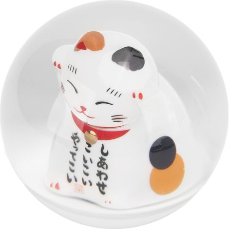 Maneki Neko Levier de Vitesse Universel en Acrylique, Pommeau de Vitesse pour Voiture, Accessoire Intérieur avec 3 Adaptateurs, 5 Vitesses (1/5)