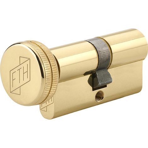 Cylindre de serrure à bouton FTH 5G, 40Bx30mm, cylindre et clés en laiton, 3 clés crantées - FTH (1/5)