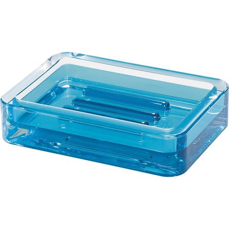 Tatkraft Topaz porta-sapone autoportante blu 12x18 cm