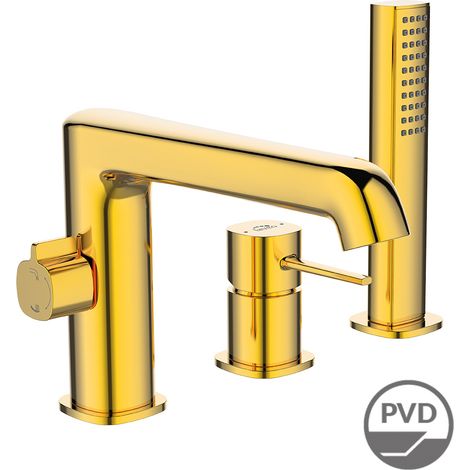 POLA Dreiloch-Standbadewannenarmatur, Gold