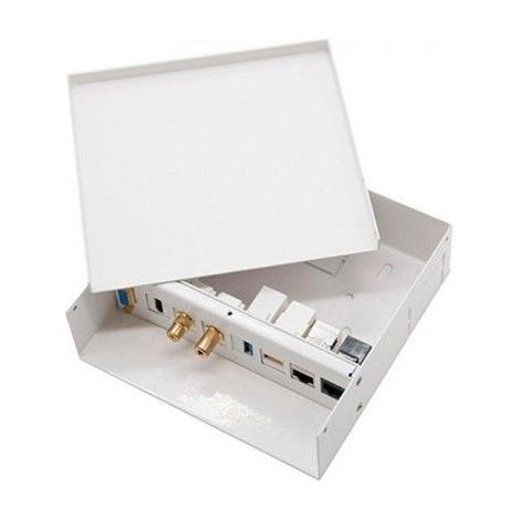 Nanokabel - Multimedia-Wandanschlussdose vga + hdmi + jack3.5 + rca + 2xusb + 2xrj45, weiß (1/5)