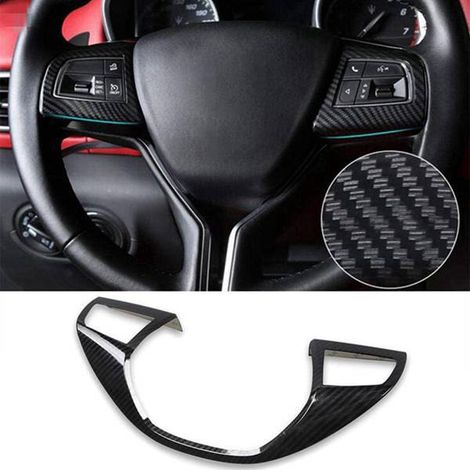 One carbon fiber textured carbon fiber steering wheel trim frame with steering wheel glitter for Maserati Lev (1/4)