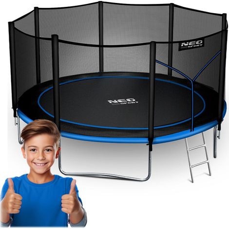 Gartentrampolin 12ft/374cm mit Außennetz und Leiter Neo-Sport